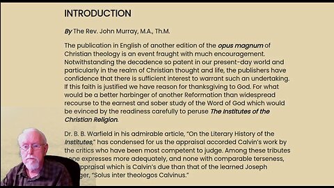 INTRODUCTION By The Rev John Murray, M A , Th M The Institutes of the Christian Religion