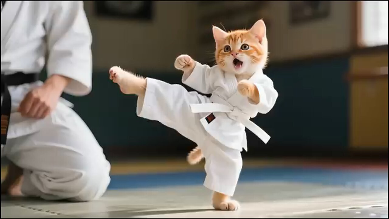 Adorable! Tiger - Hat Kitten's First Karate Try Daisy's Journal.