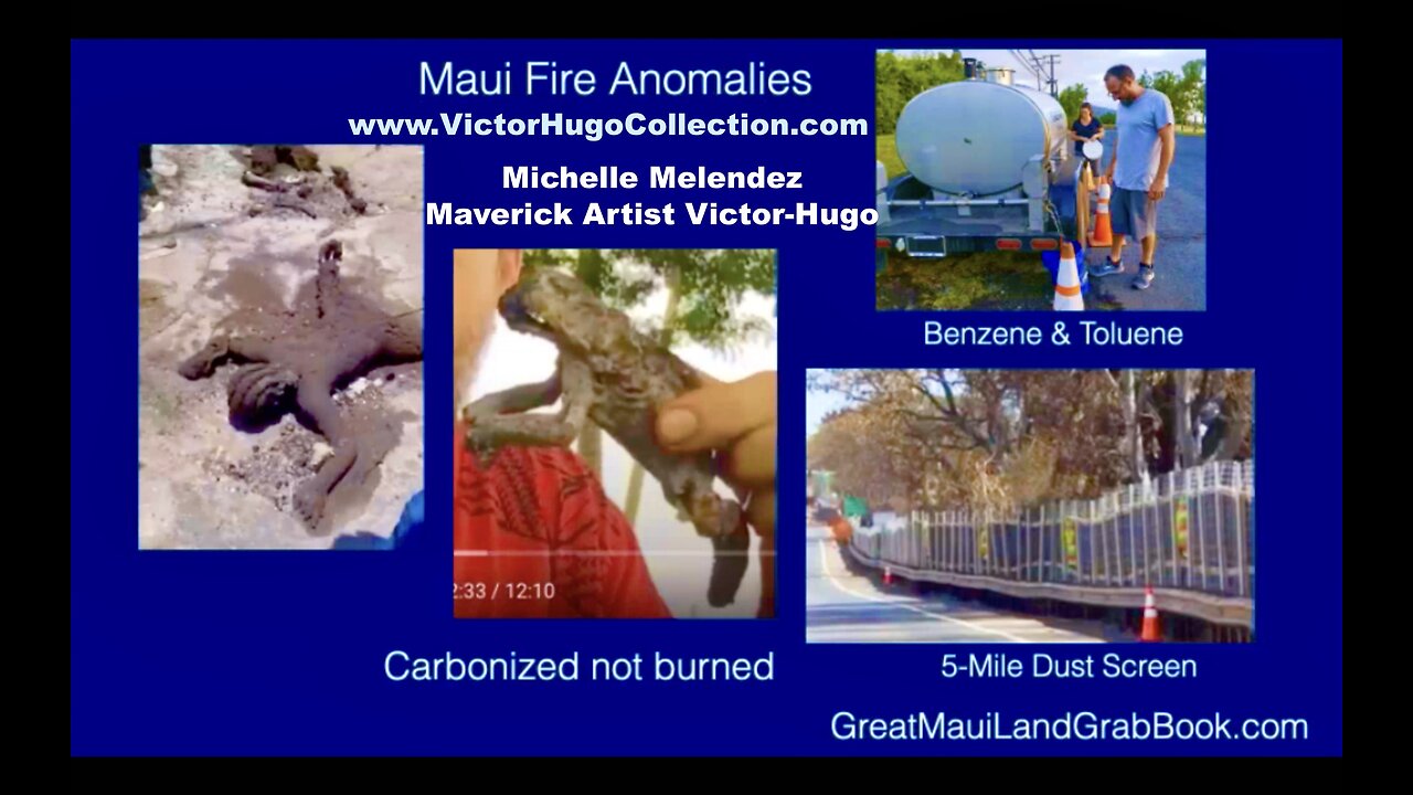 Maui Fire Anomalies Directed Energy Weapons Lahaina Hawaii Land Grab Michelle Melendez Victor Hugo