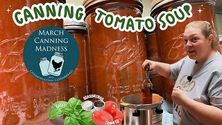 Canning Roasted Tomato Basil Soup | Safe Recipe with Frozen Tomatoes & Freeze-Dried Basil