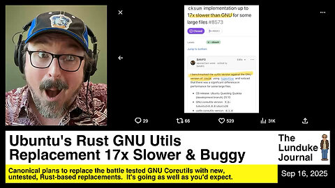 Ubuntu's Rust GNU Utils Replacement 17x Slower & Buggy