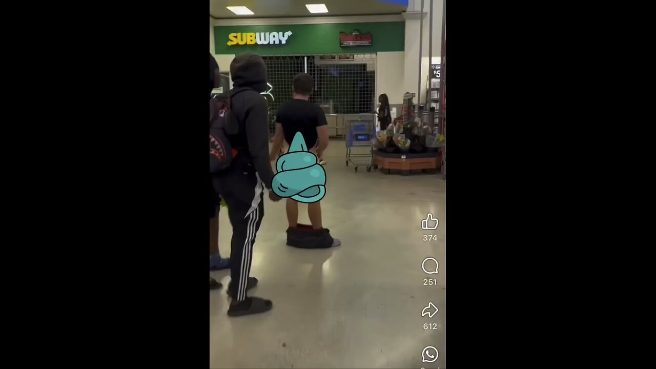 White dude jerking his Johnson at an all black Walmart then all hell breaks loose!