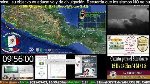 SISMO Magnitud 4.4 Loc 18 km al NORESTE de MANZANILLO, COL 03/09/25 #noameritoalerta #sasmex