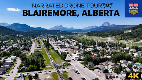🚁 Blairmore, Alberta ⛰️ 4K Drone
