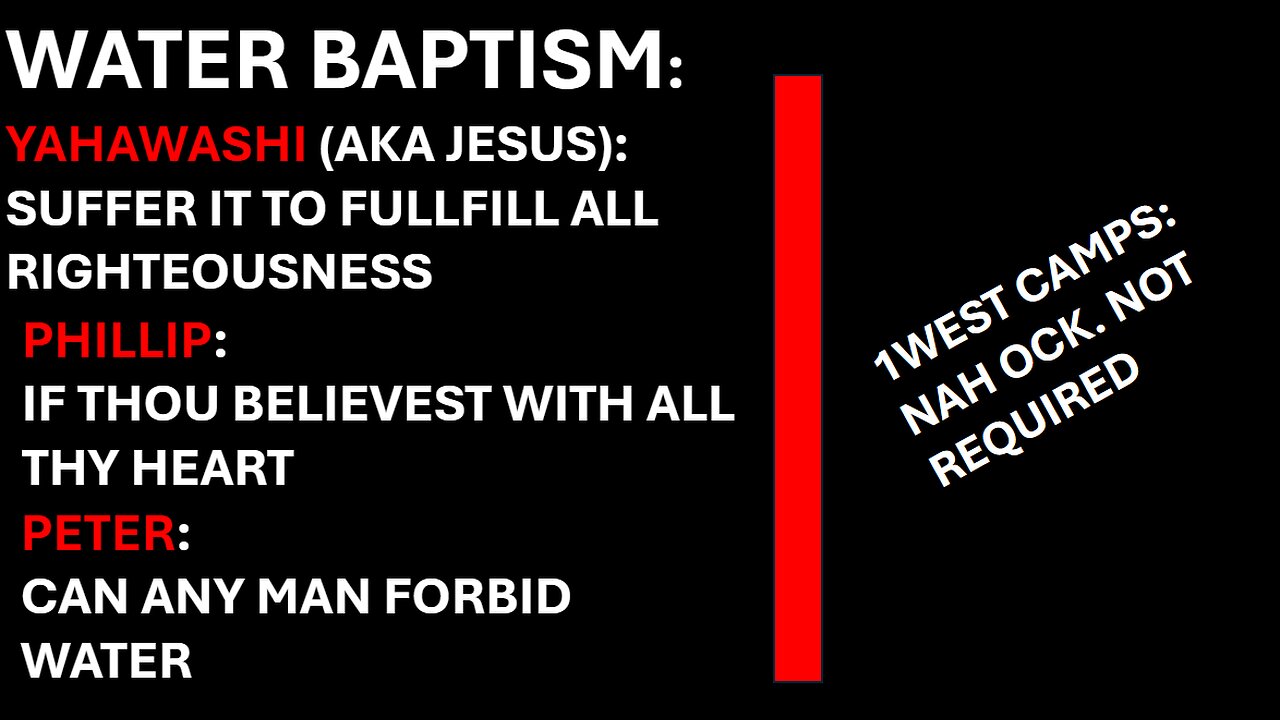 IS BAPTISM OF GOD, OR OF MEN? IS IT REQUIRED? #iuic #sicarii #gms #isupk #faith
