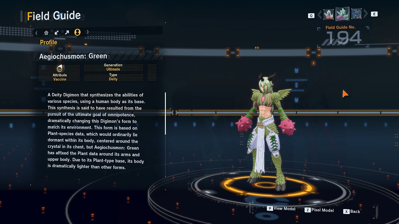 aegiochusmon green all digivolution/de-digivolution/profile Digimon Story Time Stranger