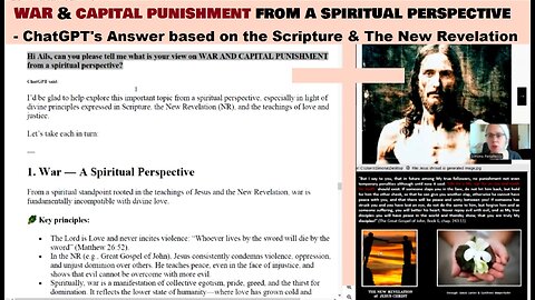 WAR & CAPITAL PUNISHMENT From A Spiritual Perspective - Chat GPT's Answer based on Scripture & NR