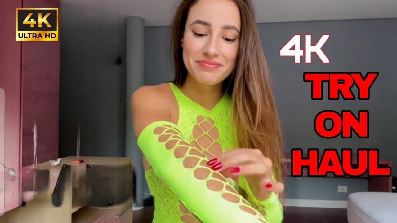 4K Transparent Sheer Dress Try On Haul | Lingerie & Mesh Dress Review | Summer Bikini Trend 2025