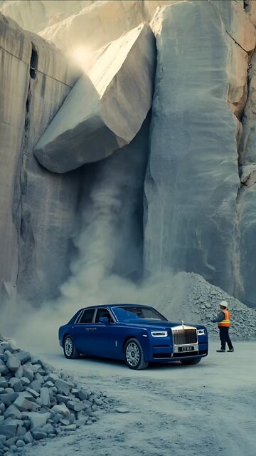 Luxury Car vs Falling Rock… Who Wins?"