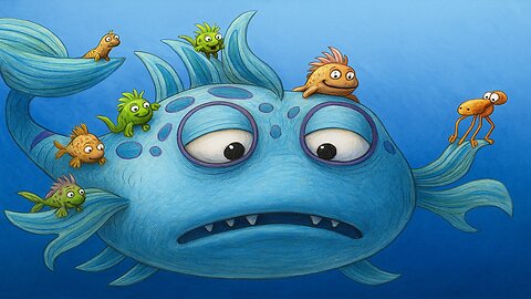 Pout Pout Fish in the Big Big Dark Read Out Loud by a Dad - Fun and Entertaining for kids