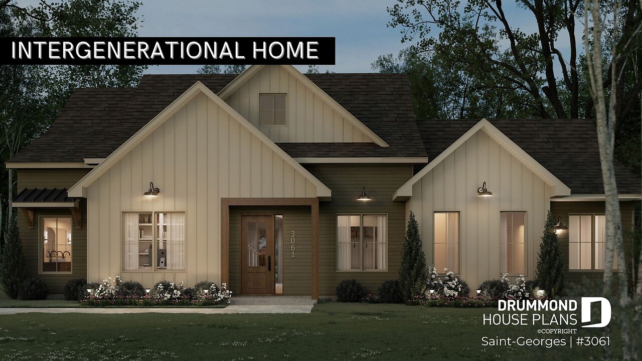 Intergenerational home plan by Durmmond House Plans (No. 3061)