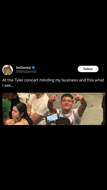 Fans troll Imdontai at a Tyler, the Creator concert 🤣🤣