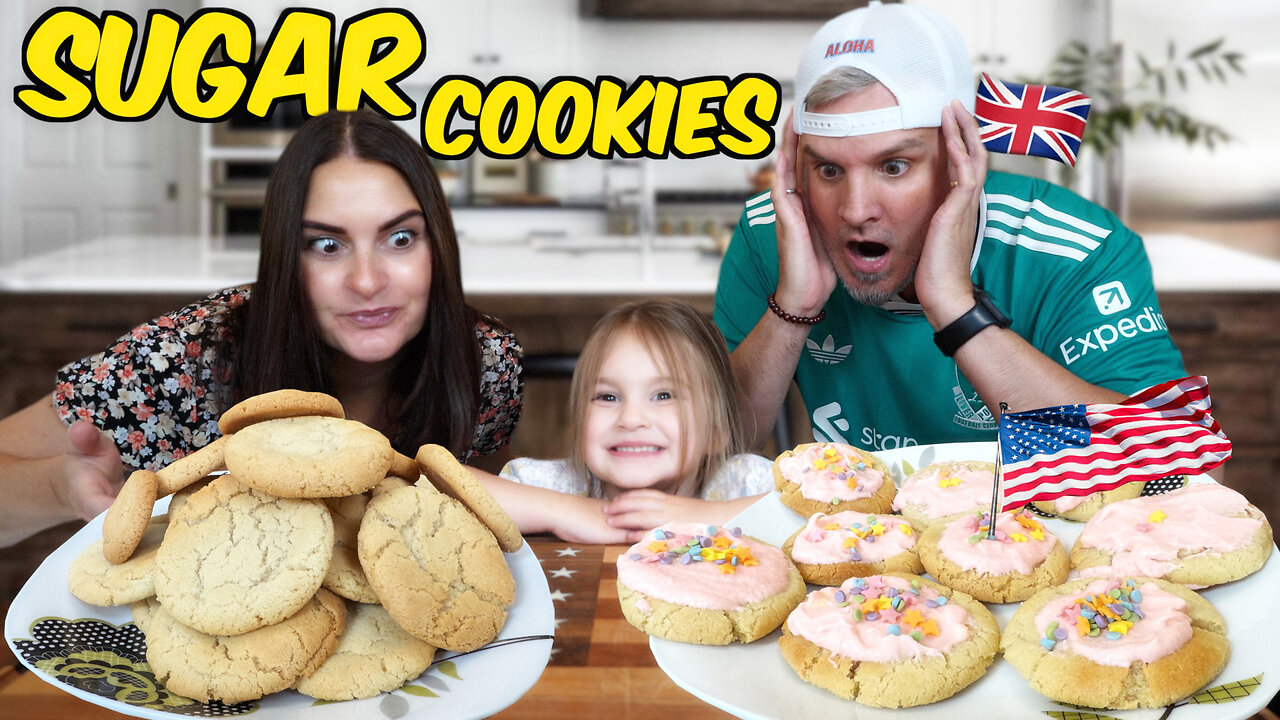 Brits Try [AMERICAN SUGAR COOKIES] for the First Time! (Sweet Shock Reaction 🇺🇸😲)