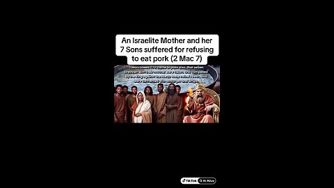 An Israelite mother and her sons suffered for not eating pork