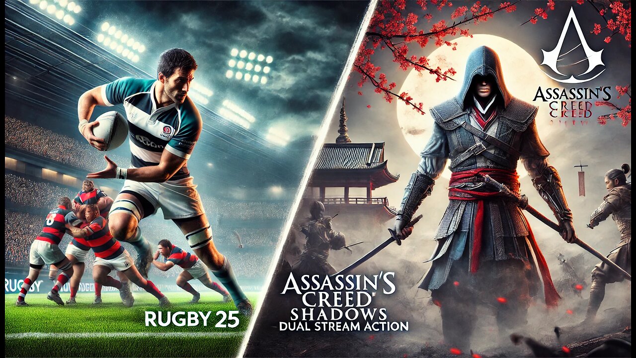 🏉⚔️ Rugby 25 & Assassin’s Creed Shadows – Dual Stream Action
