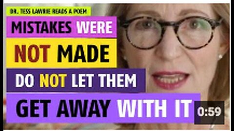 "Dr. Tess Lawrie Says 'Don't Let them Get Away, Mistakes Were NOT Made'"