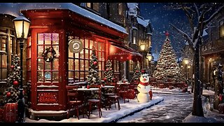 00041-1st Smooth Christmas Jazz Music with Snowing Ambience to Relax Cozy Music