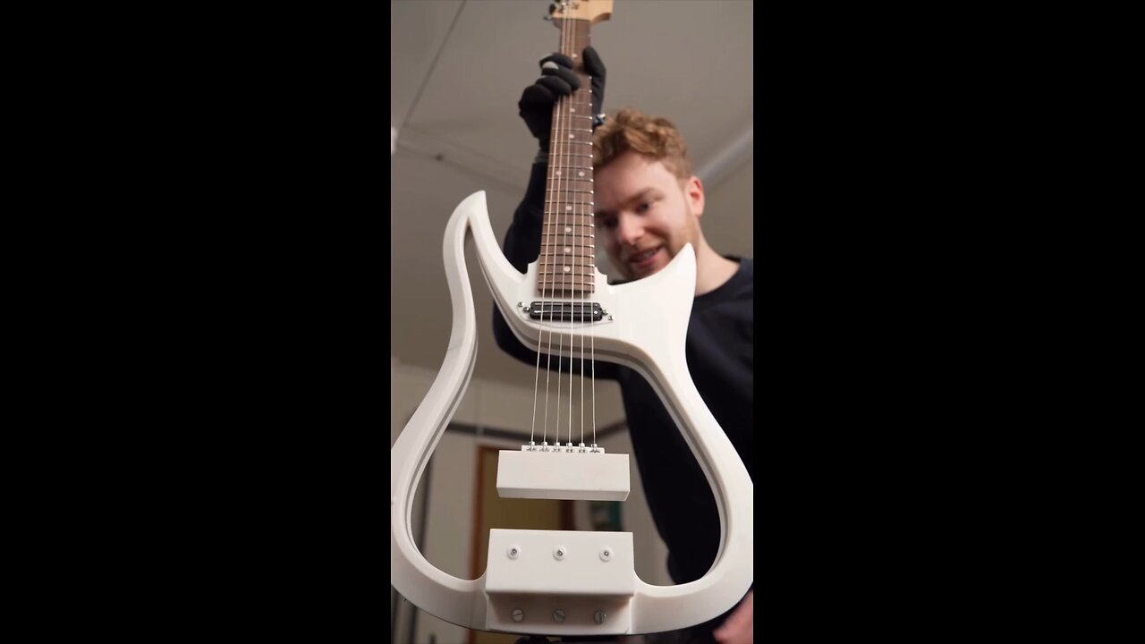 Magnetically hovering guitar strings - sounds insane.