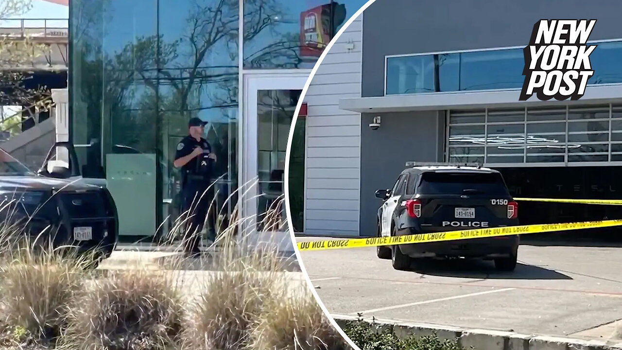 Video of scene where Texas police say multiple 'incendiary devices' found at Tesla dealership
