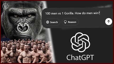 Asking ChatpGPT How to Win. 100 Men Vs 1 Gorilla.