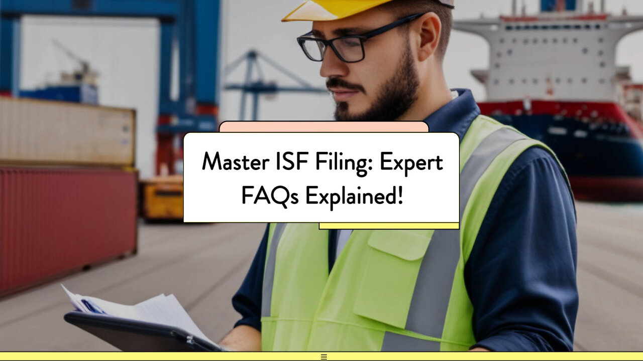 Title: Demystifying ISF Filing: Your Ultimate Guide to Smooth Imports