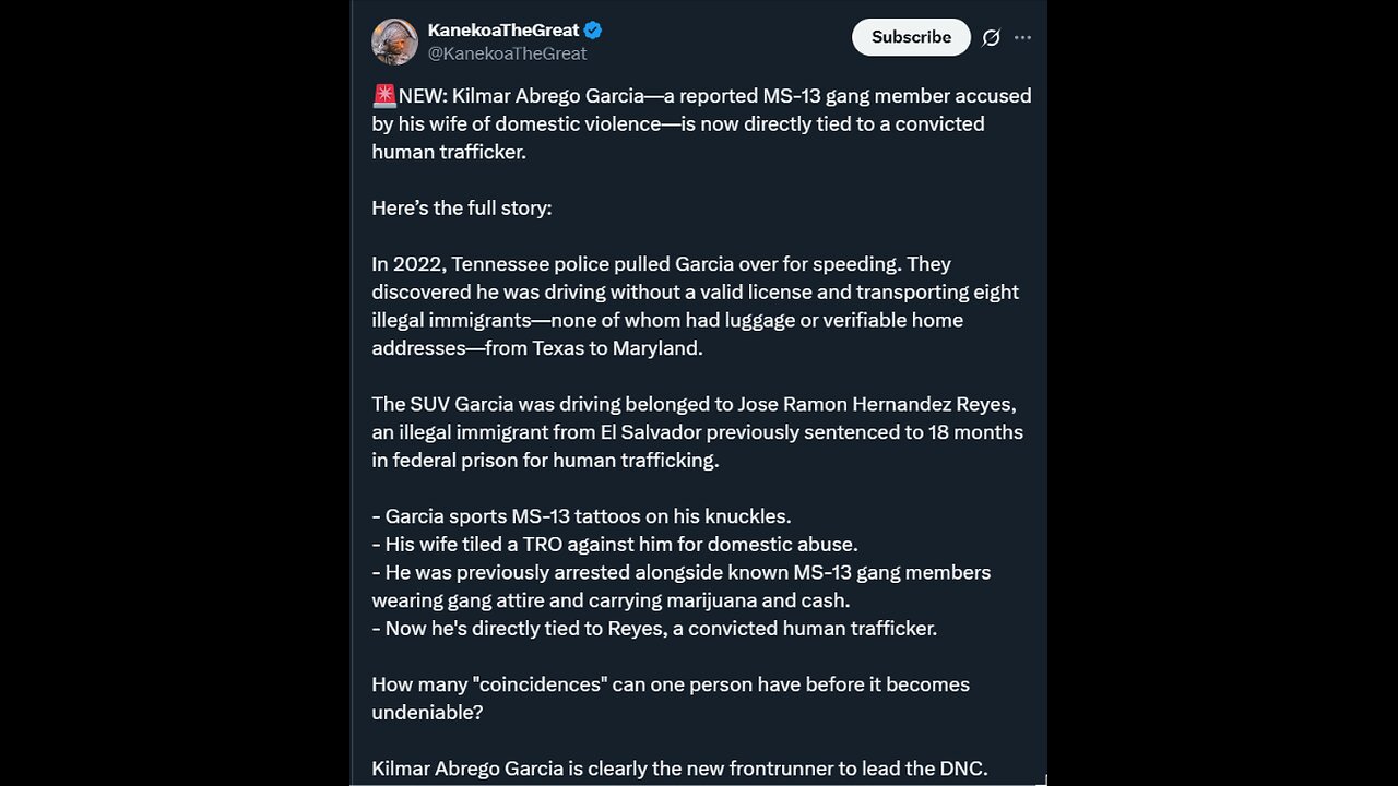 Kilmar Abrego Garciaa MS-13 gang member is now directly tied to a convicted human trafficker.