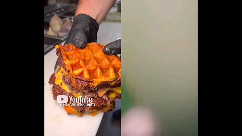 Waffle Maker Makes This Cheeseburger SO Much Better YUM Recipe DELICIOUS