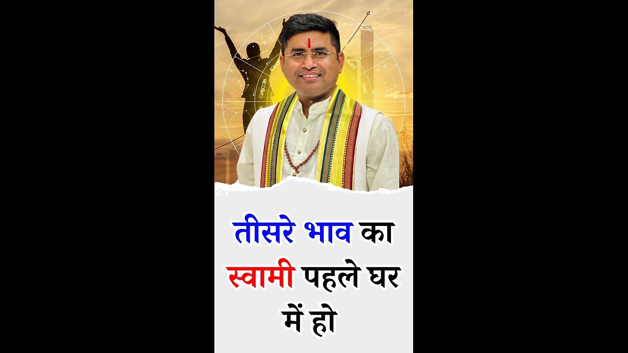 तीसरे भाव का स्वामी पहले घर में हो I Pt Virender Shukla