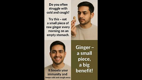 Ginger a small piece, a big benefit.