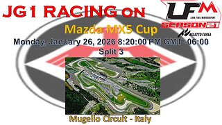 JG1 RACING on LFM - Mazda MX5 Cup - Mugello Circuit - Italy - Split 3