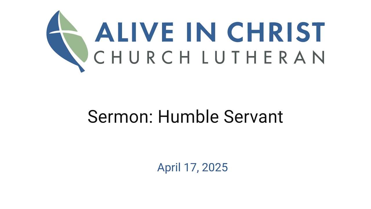 Sermon: Humble Servant