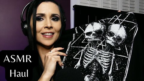ASMR Clothing Haul (whispers, tapping, scratching, textile sounds, zipper sounds)