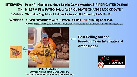 Stop C-293 Cmt Thu Aug 14 Interview of Peter R MacIsaac