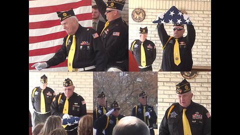 American Legion Post 106 Honor Guard Memorial Service for David Duvall March 14, 2025