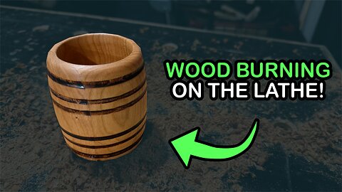 Turning a Whiskey Barrel Whiskey Cup #woodworking