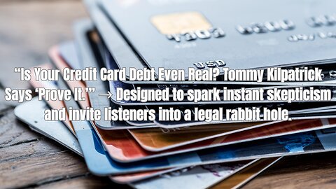“Is Your Credit Card Debt Even Real? Tommy Kilpatrick Says ‘Prove It.’”