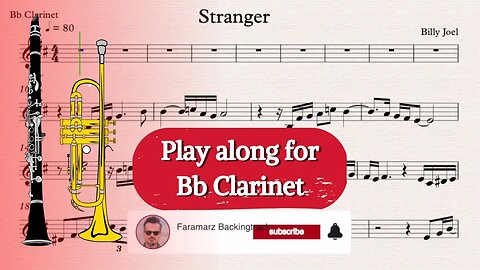 Stranger - Billy Joel | Play along for Bb Clarinet