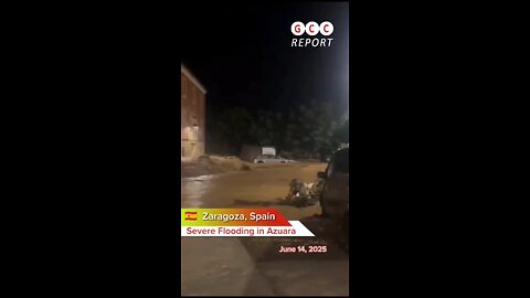 #Spain #flood #Zaragoza #Azuara #rainstorm #extremeweather #climate #climate #destruction #anomaly