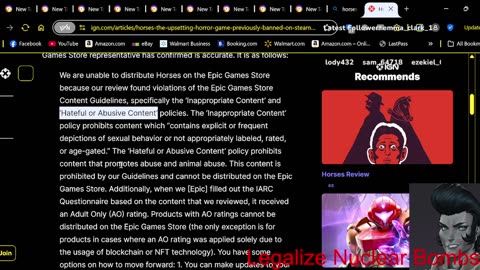 Steam Bans Horses Game For Explicit Content Involving Minors