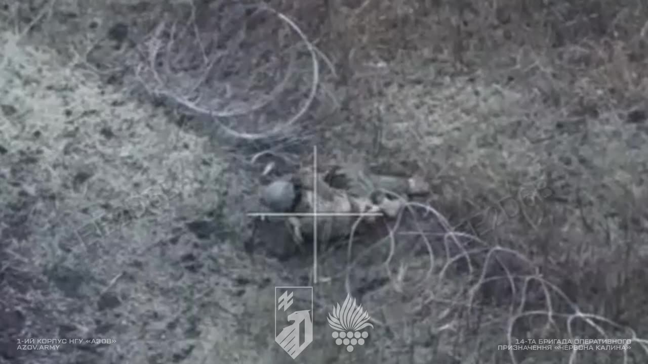 Russian Soldier Gets Ensnared in Razor-Wire Barrier