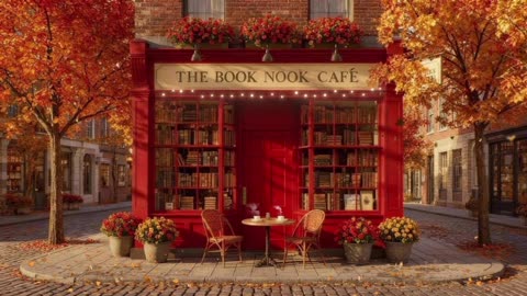 The Book Nook Café Smooth Jazz 📖 | Background Music for a Cozy Fall Day