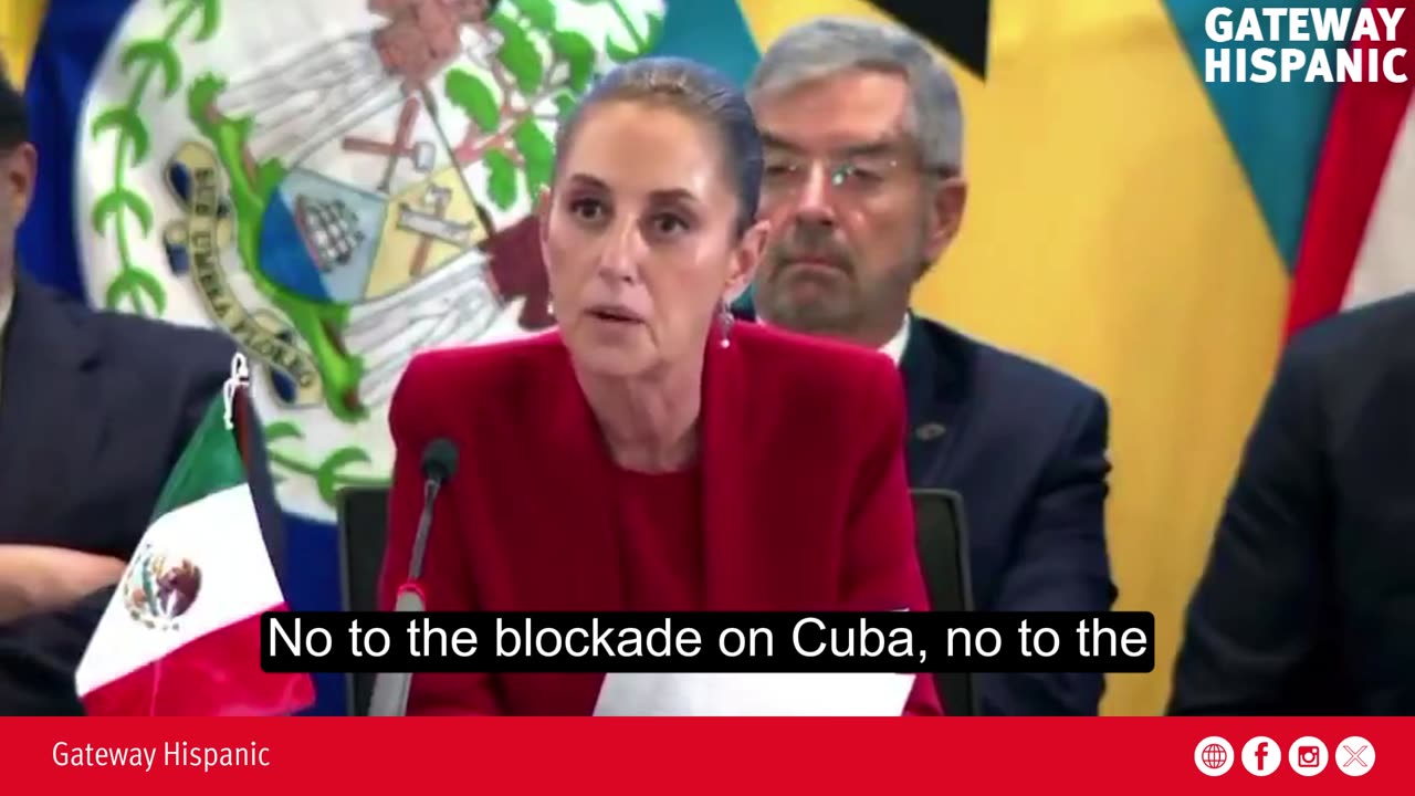 Sheinbaum: "No to the trade blockade with Cuba and Venezuela"