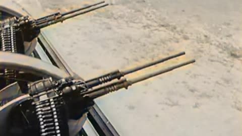 B-29 weapon system test 1945 ✈️🔥 #ColourizedFootage