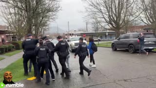 Chaos erupts during an anti-ICE student walkout