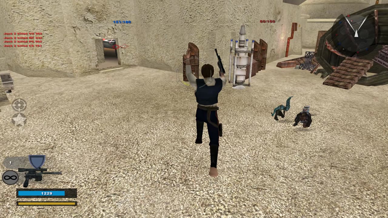 Star Wars Battlefront II 2005: Instant Action Hero Assault Tatooine: Mos Eisley Han Solo Gameplay