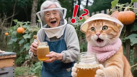 Puffy Cheeks! Tiger-Hat Kitten Stung Ьу Bees While Harvesting Honey