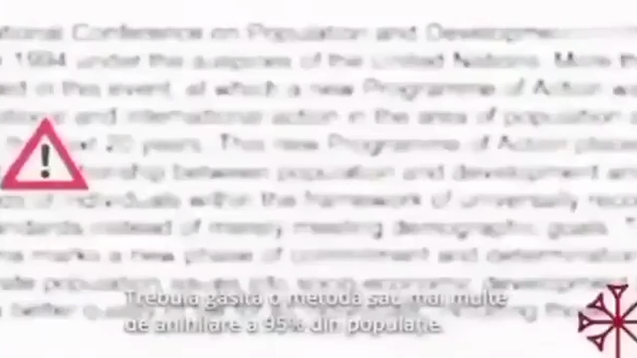 In 1994 160 Nations Agreed to Reduce the World Population to 800 Million by 2030...