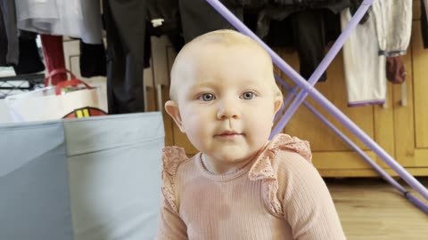 Baby Kayla Plays on the Floor & Learns She Has 2 Teeth! Adorable Moment