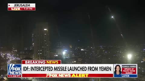 BREAKING: Israel intercepts missile launched from Yemen, IDF says