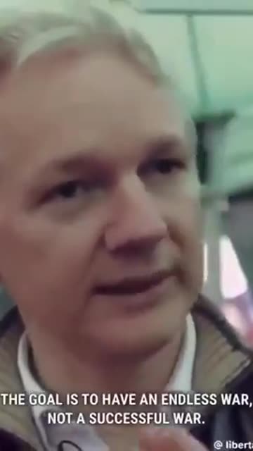 Julian Assange commenting that wars are just ways to wash money 💰 from taxpayers